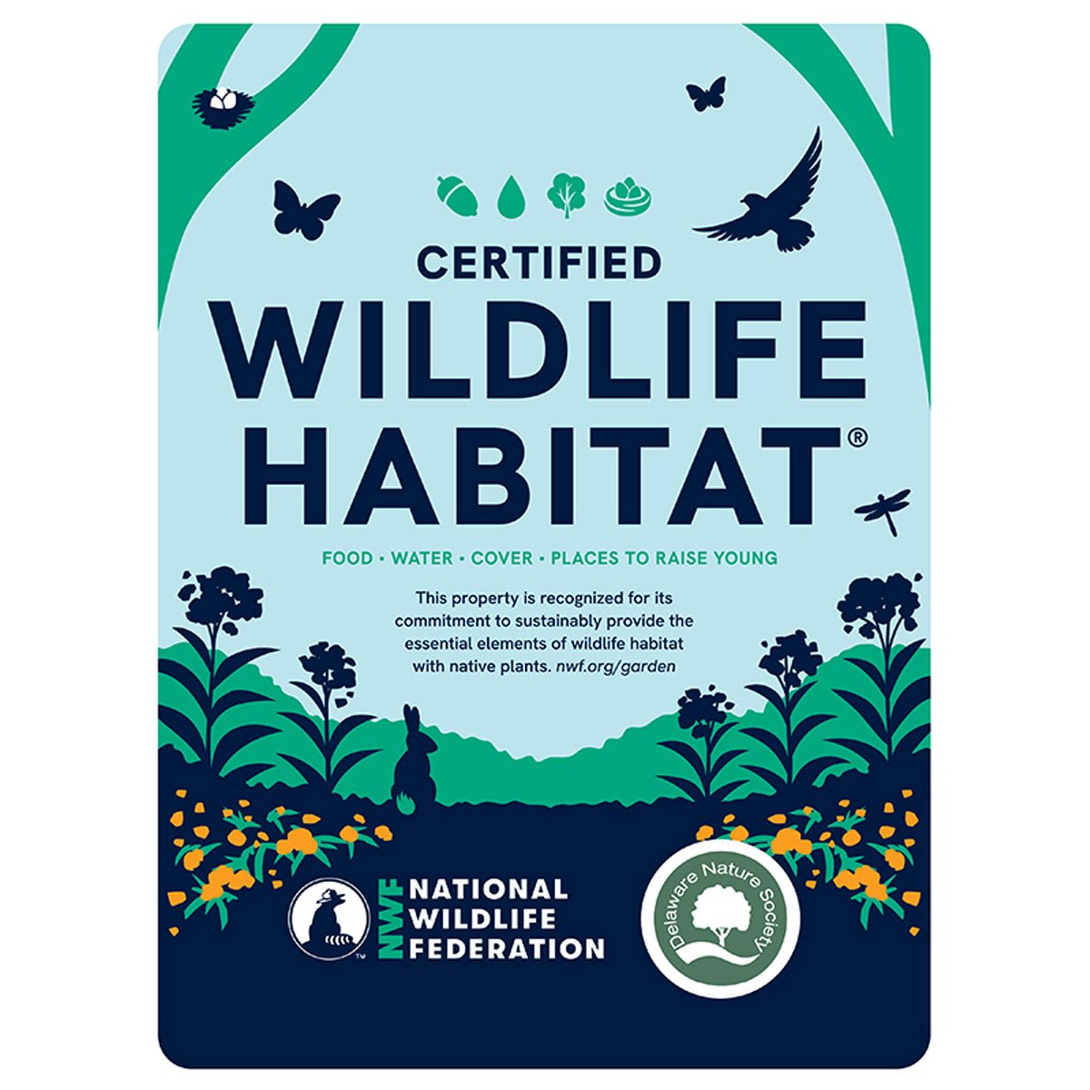 Delaware Wildlife Federation Certified Wildlife Habitat Sign
