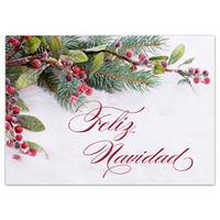Holiday Greens and Berries - Spanish Holiday Cards