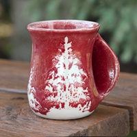 Tree Handwarmer Mug - Red