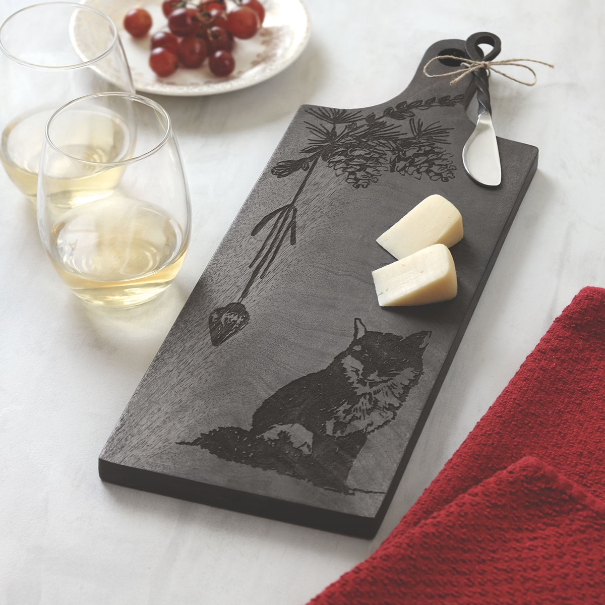 Fox Cheese Board Set