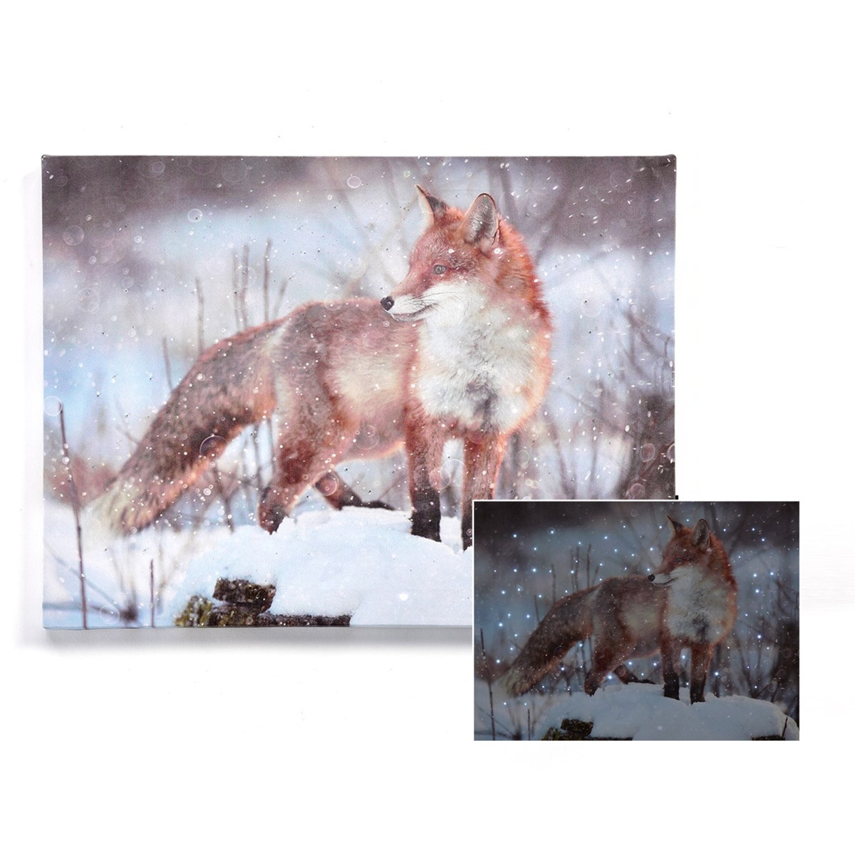 Fox LED Canvas Print
