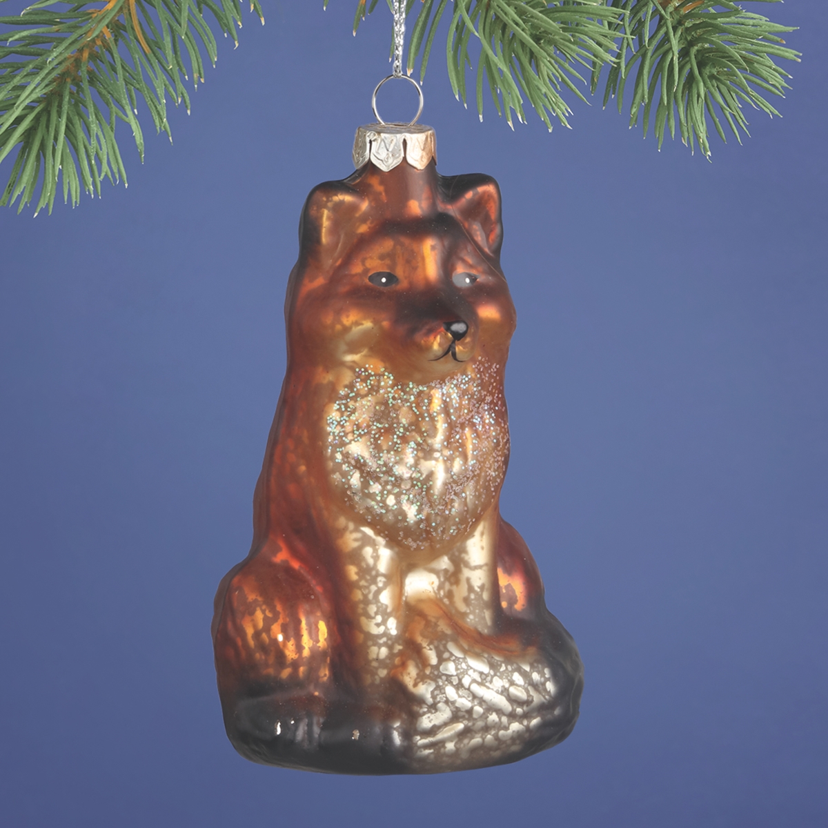 Fox Glass Ornament