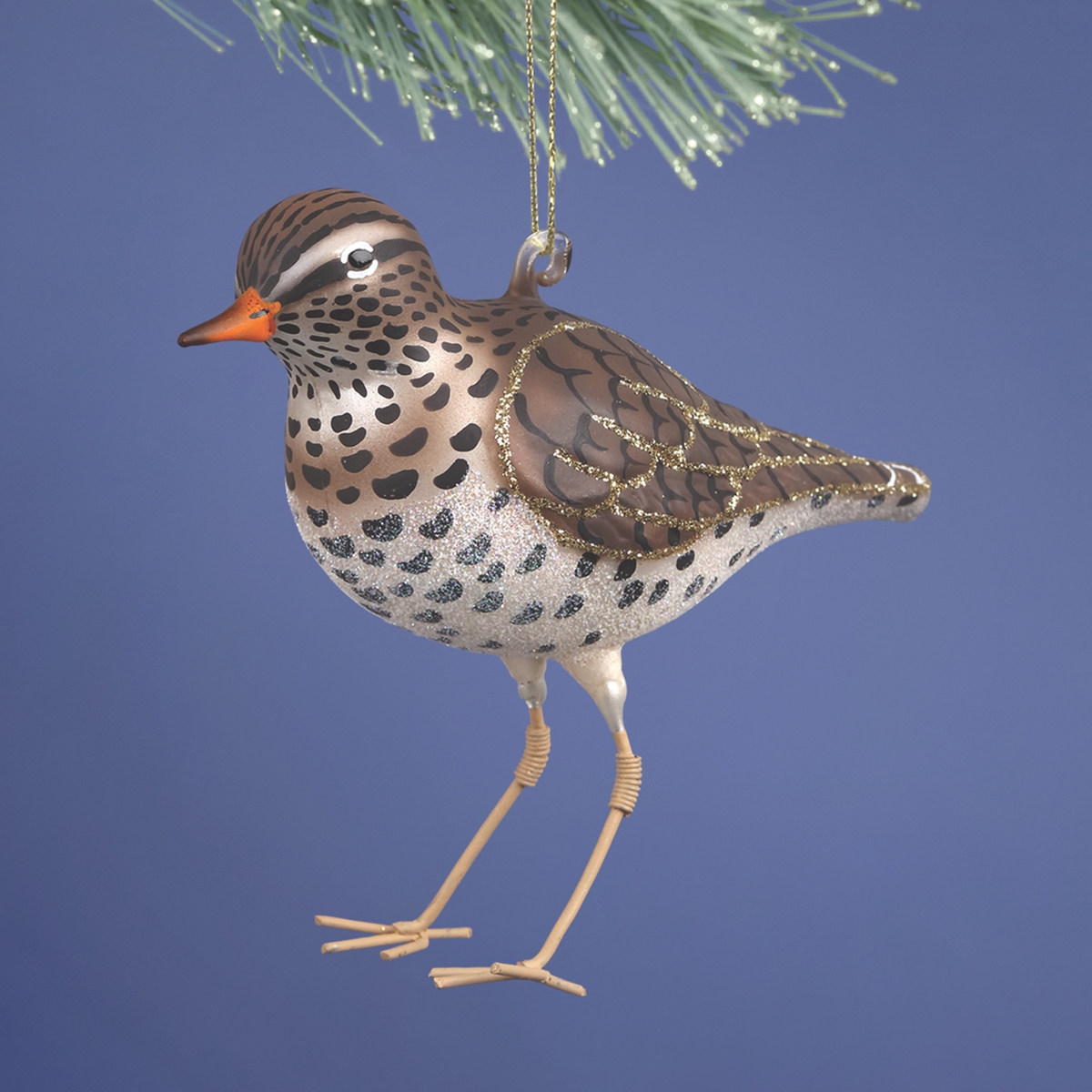 Sandpiper Glass Ornament