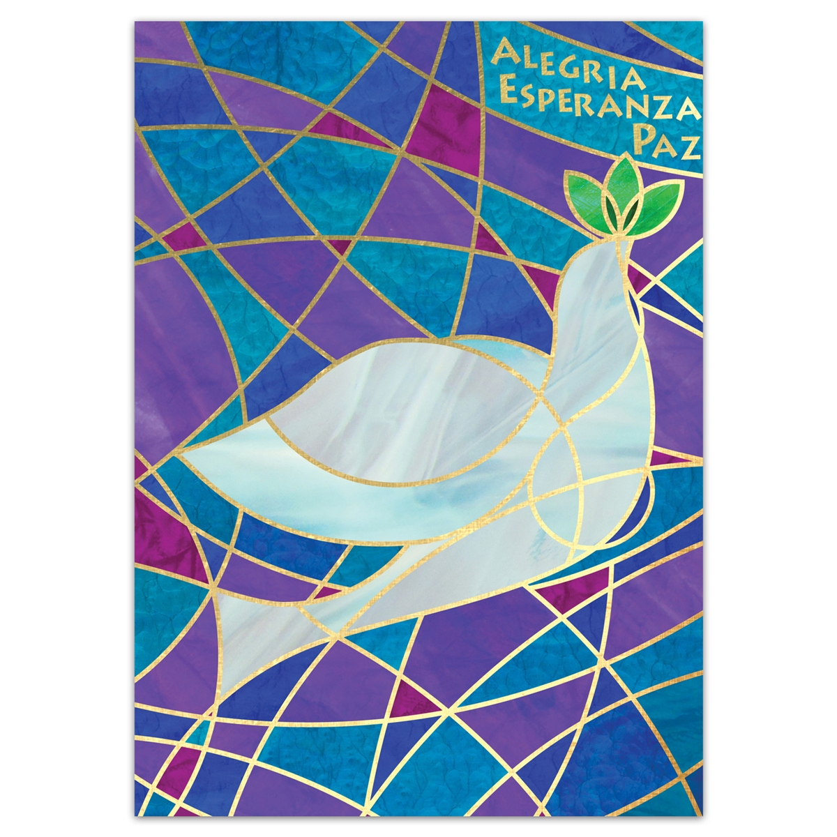 Stained Glass Dove - Spanish