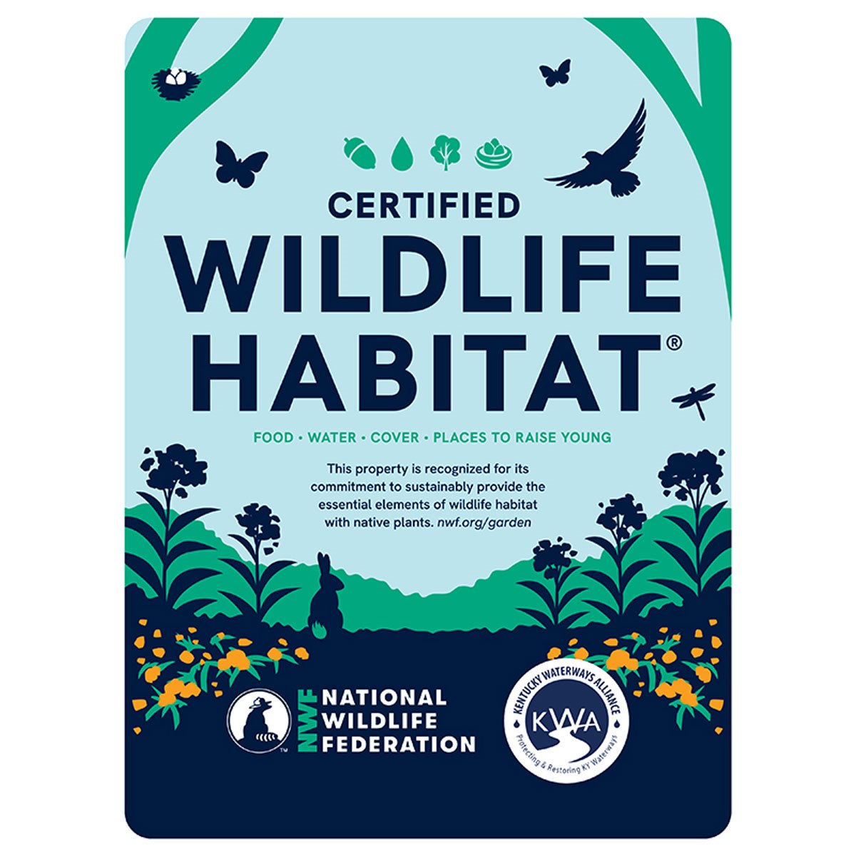 Kentucky Wildlife Federation Certified Wildlife Habitat Sign