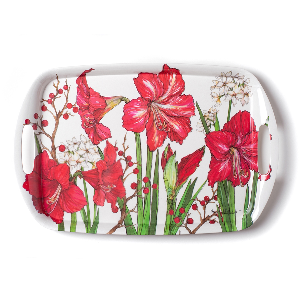 Amaryllis Serving Tray