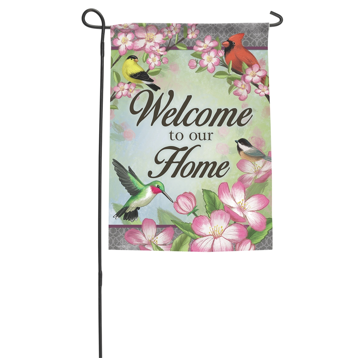 Flowers and Birds Garden Flag