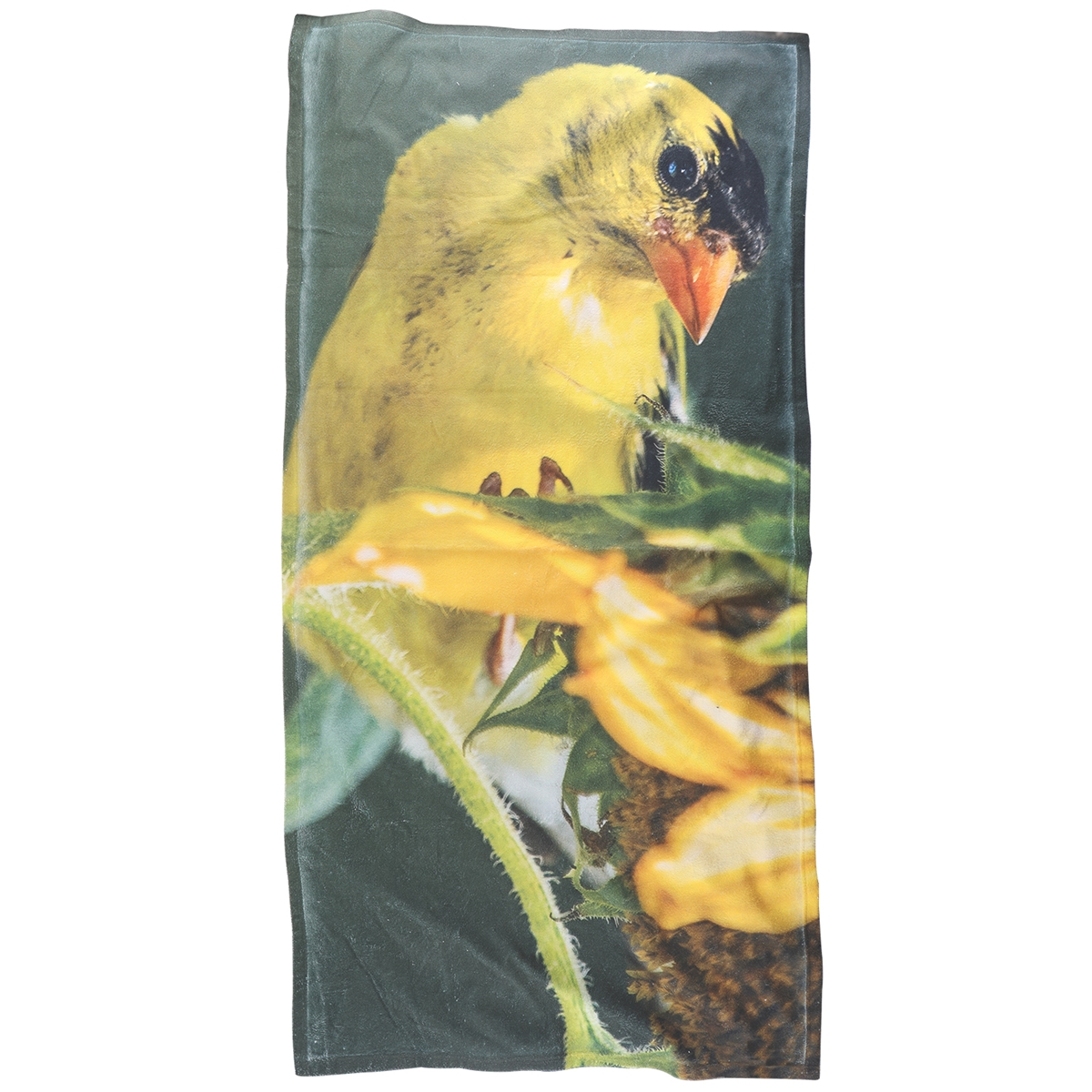 Goldfinch and Sunflower Beach Towel
