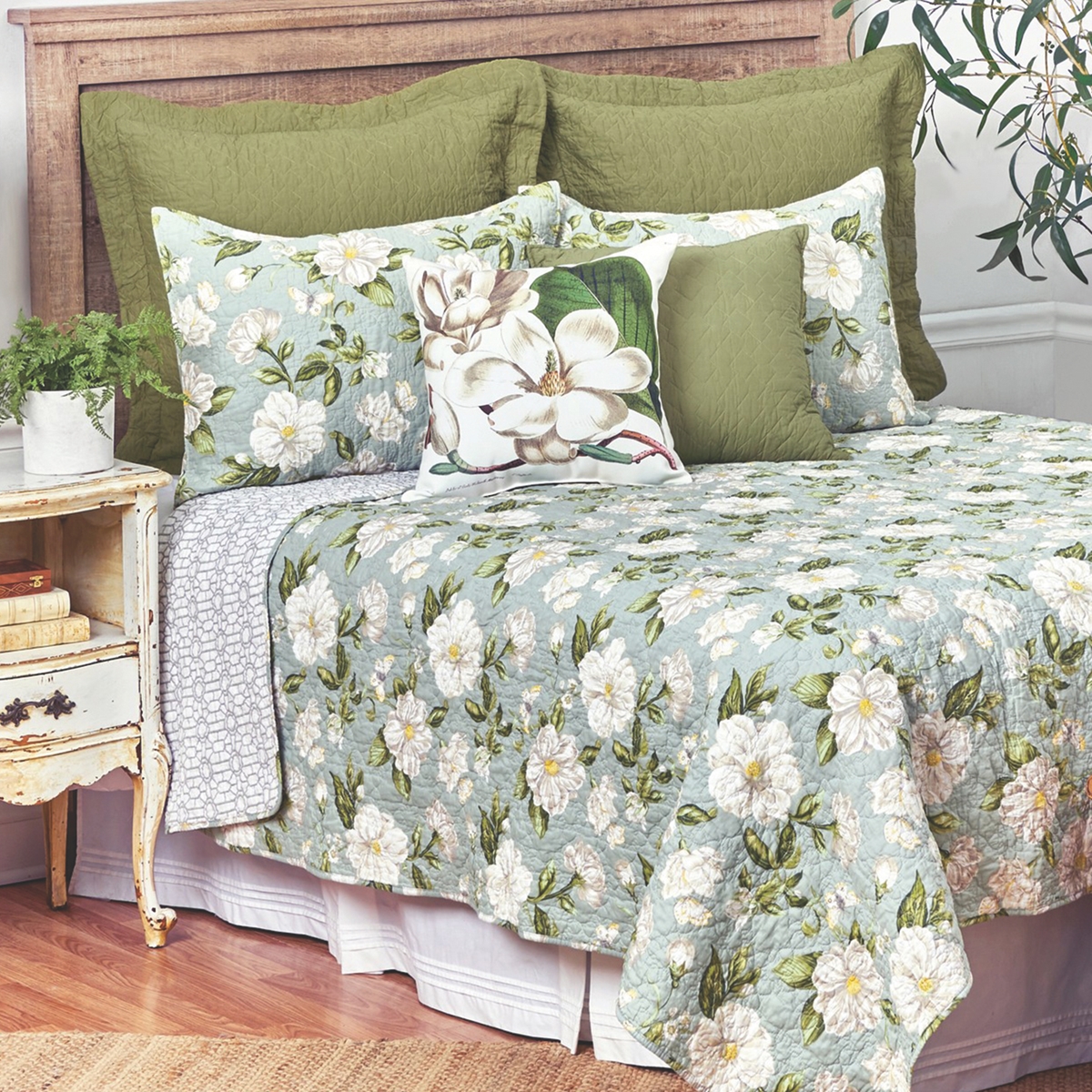 Magnolia Garden Quilted Comforter Set, 53% OFF