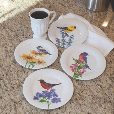 Songbird Salad Plate Set