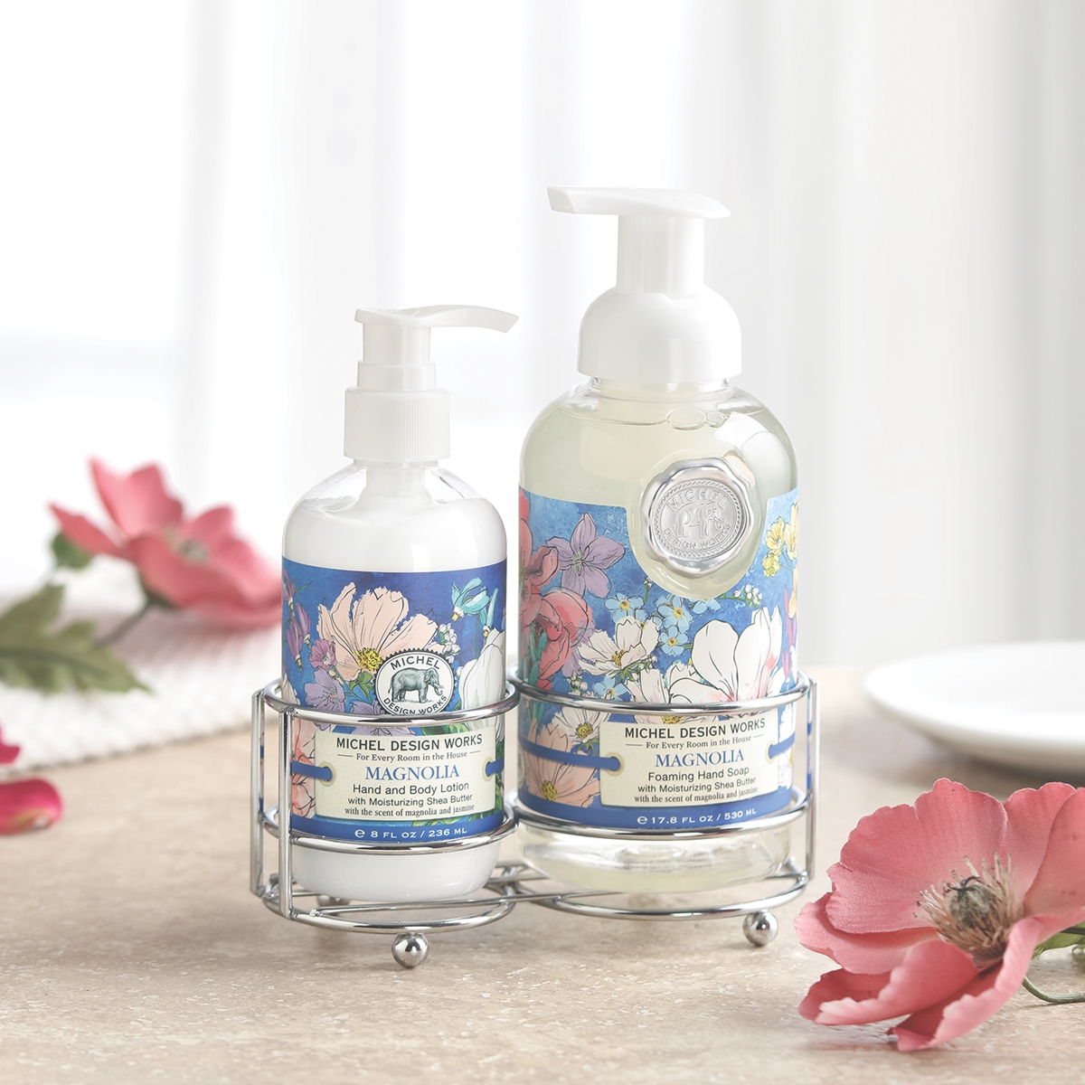 Summer Blossoms Soap and Lotion Caddy
