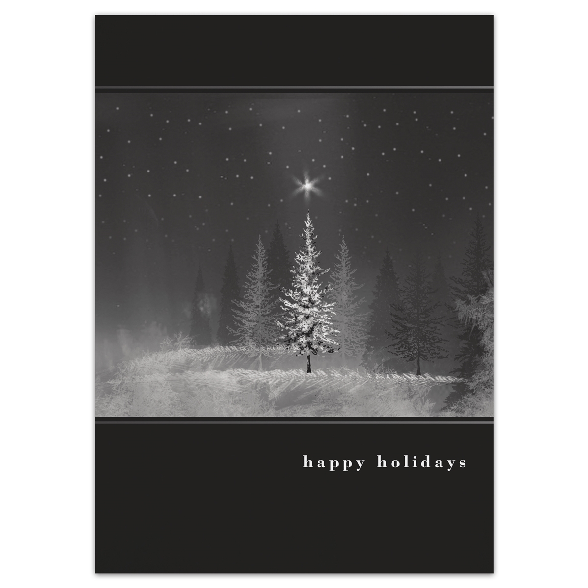Starry Treeline Holiday Cards