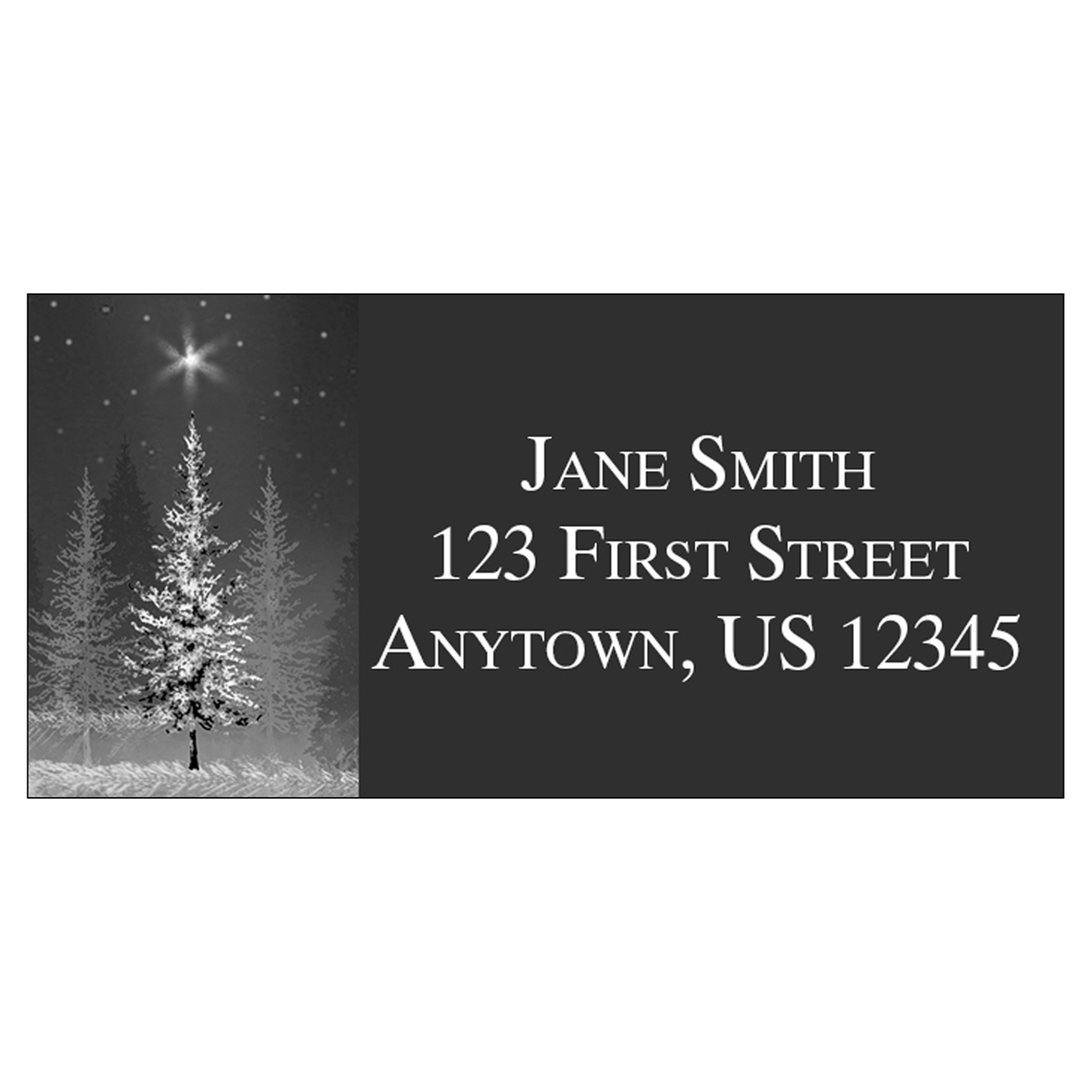 Starry Treeline Address Label