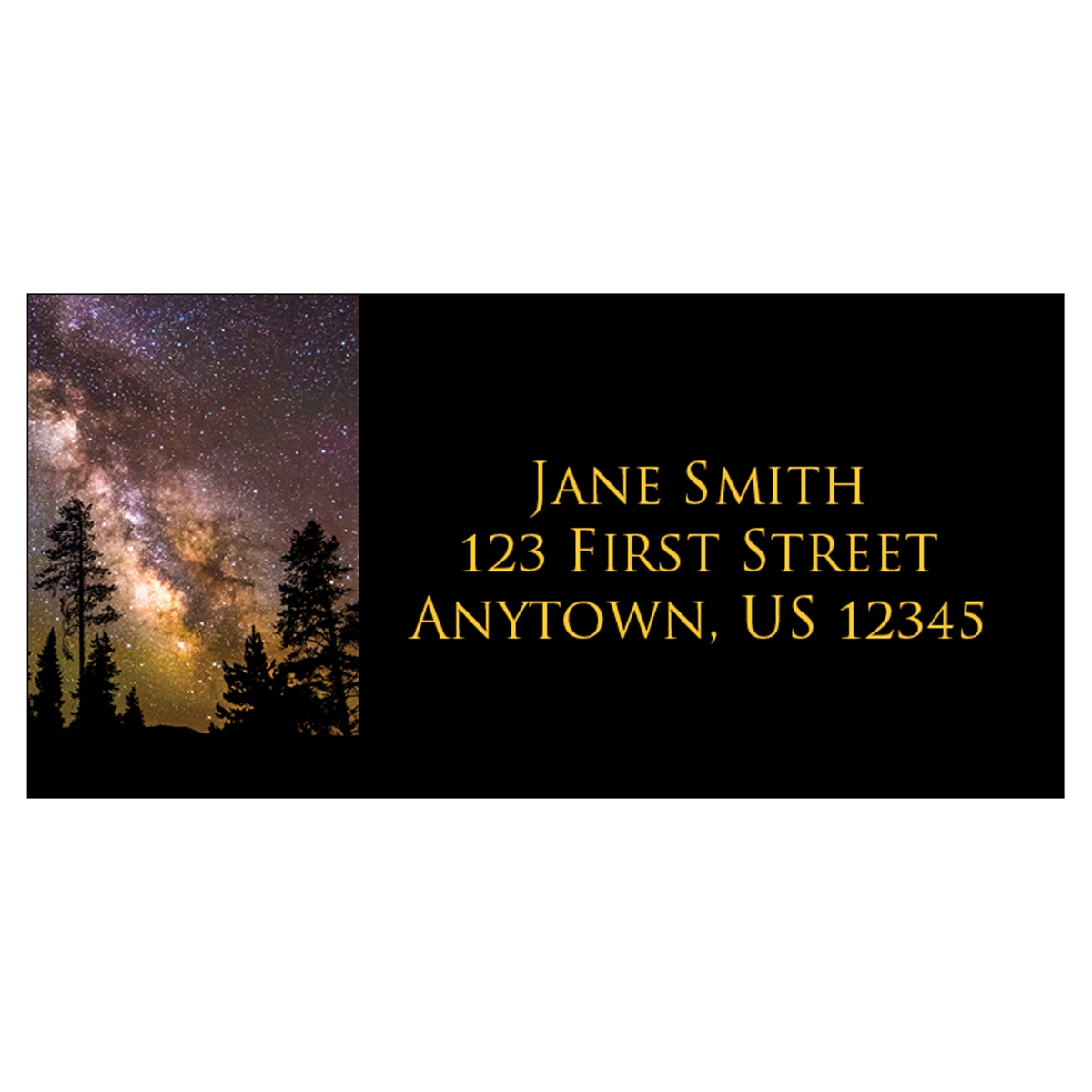 Milky Way Over Trees Address Label