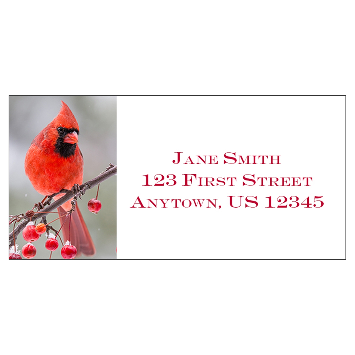 Berry Branch Cardinal Address Label