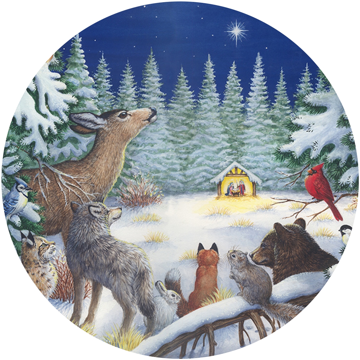 Animal Nativity Envelope Seal