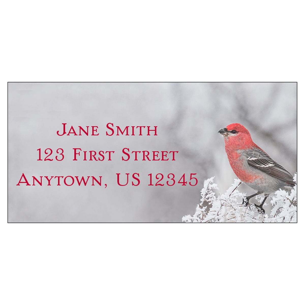 Pine Grosbeak Address Label