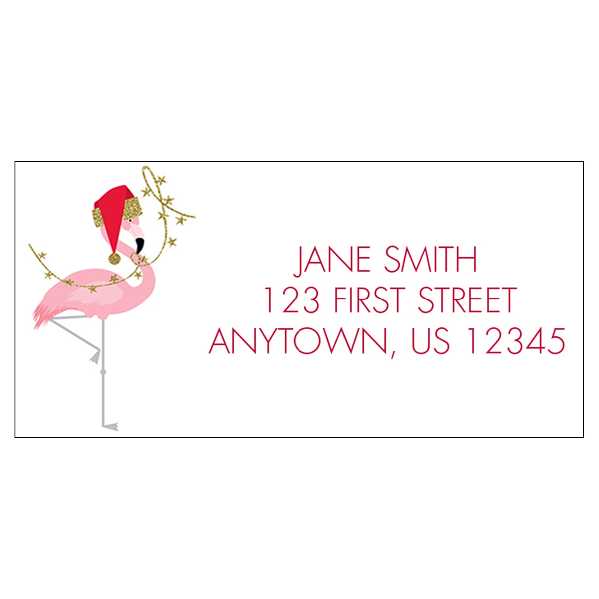 Fashionista Flamingos Address Label