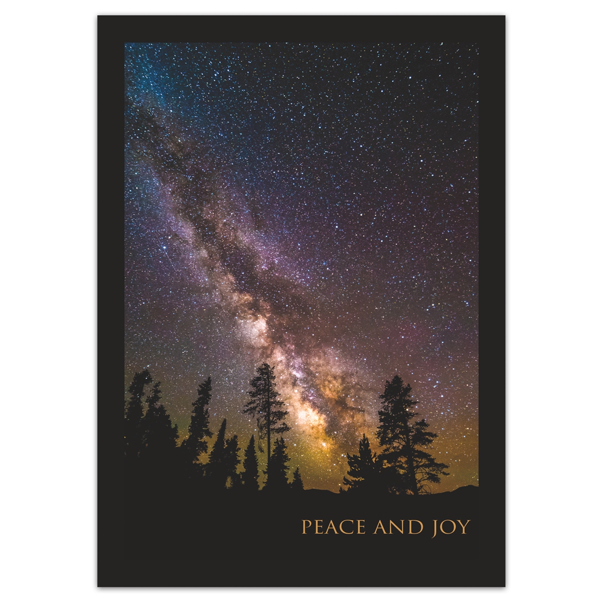 Milky Way Over Trees Holiday Cards