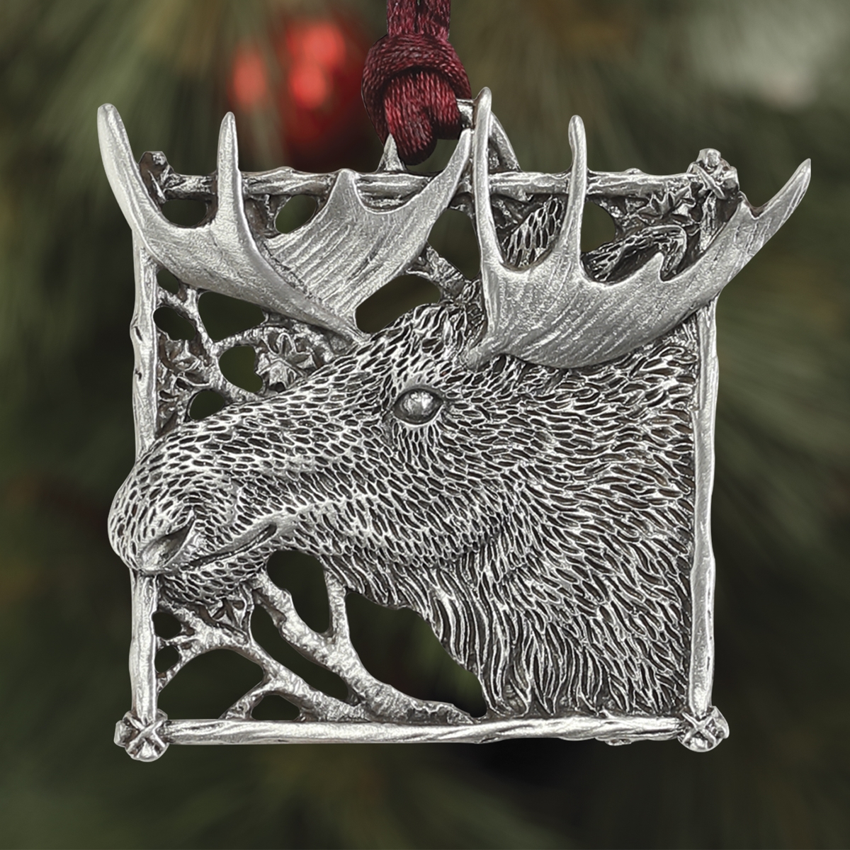 Moose Plant a Tree Ornament