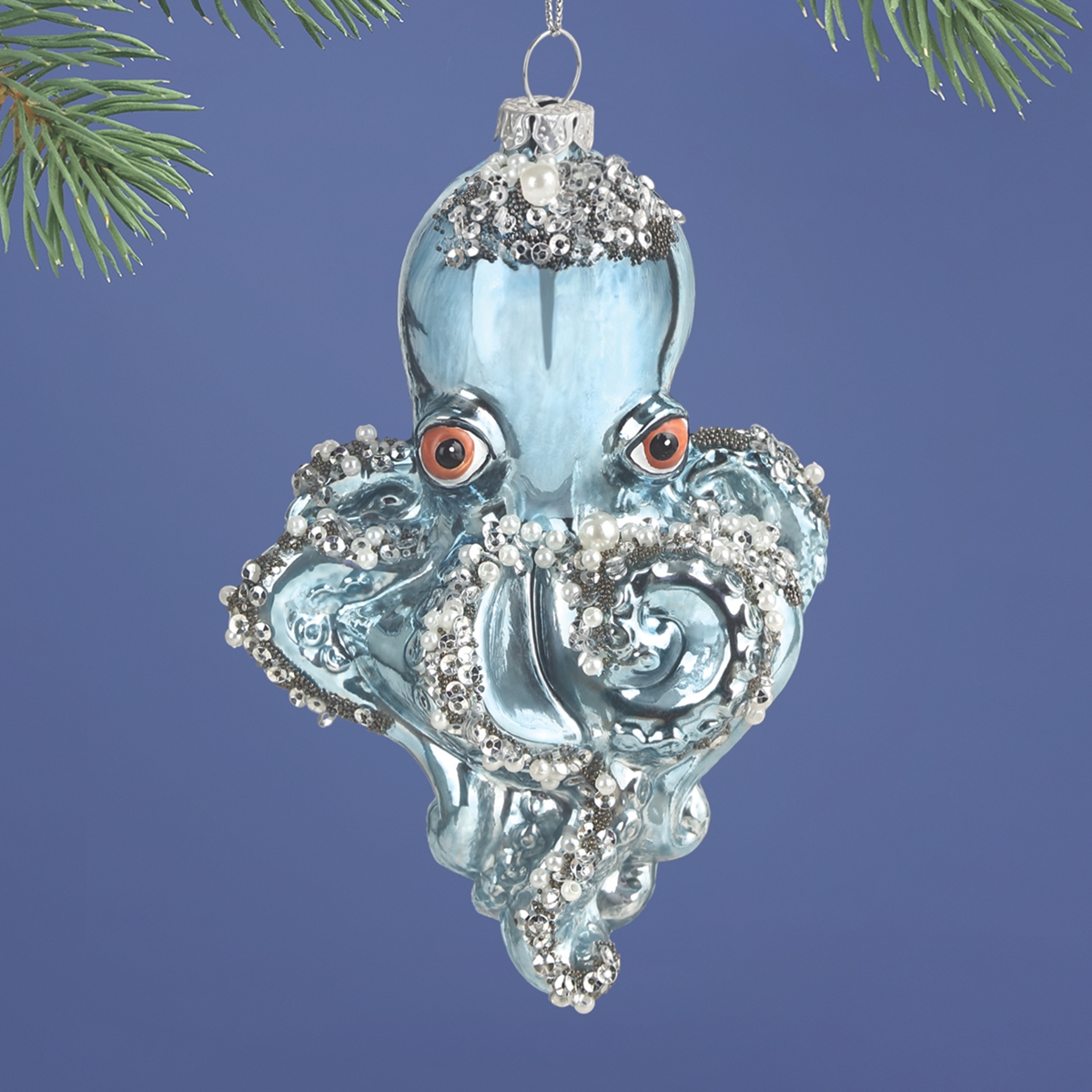Octopus Glass Ornament