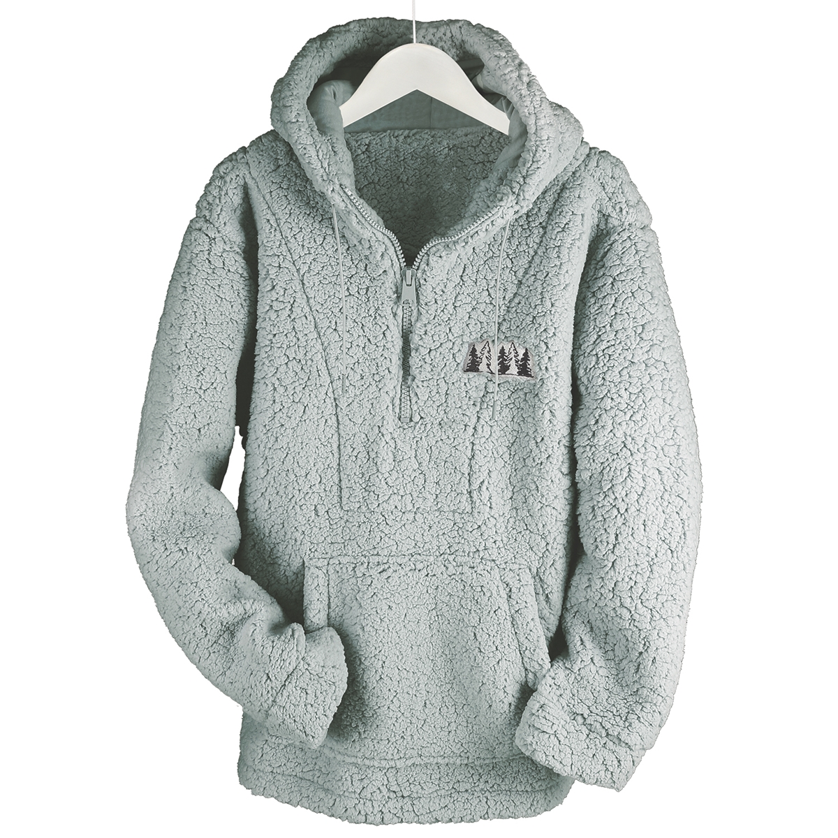 Woodland Trees Sherpa Pullover