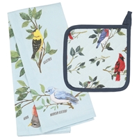 Beautiful Birds Pot Holder and Towel Set - 443014