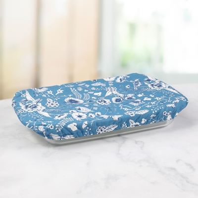 Blue Floral Baking Dish Cover
