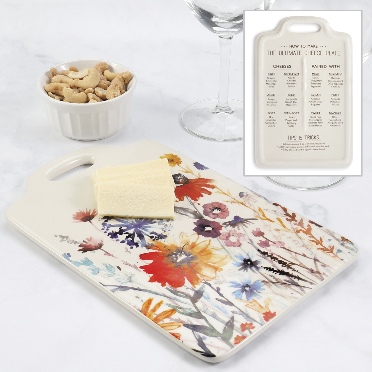 Spring Flowers Cheese Board