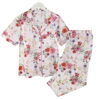 White Floral Pajama Set - 690087