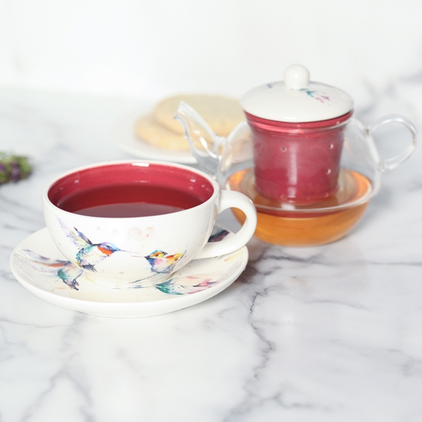 Alternate view:ALT2 of Hummingbird Tea Pot Set