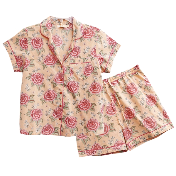 Alternate view: of Floral Boxer Pajama Set