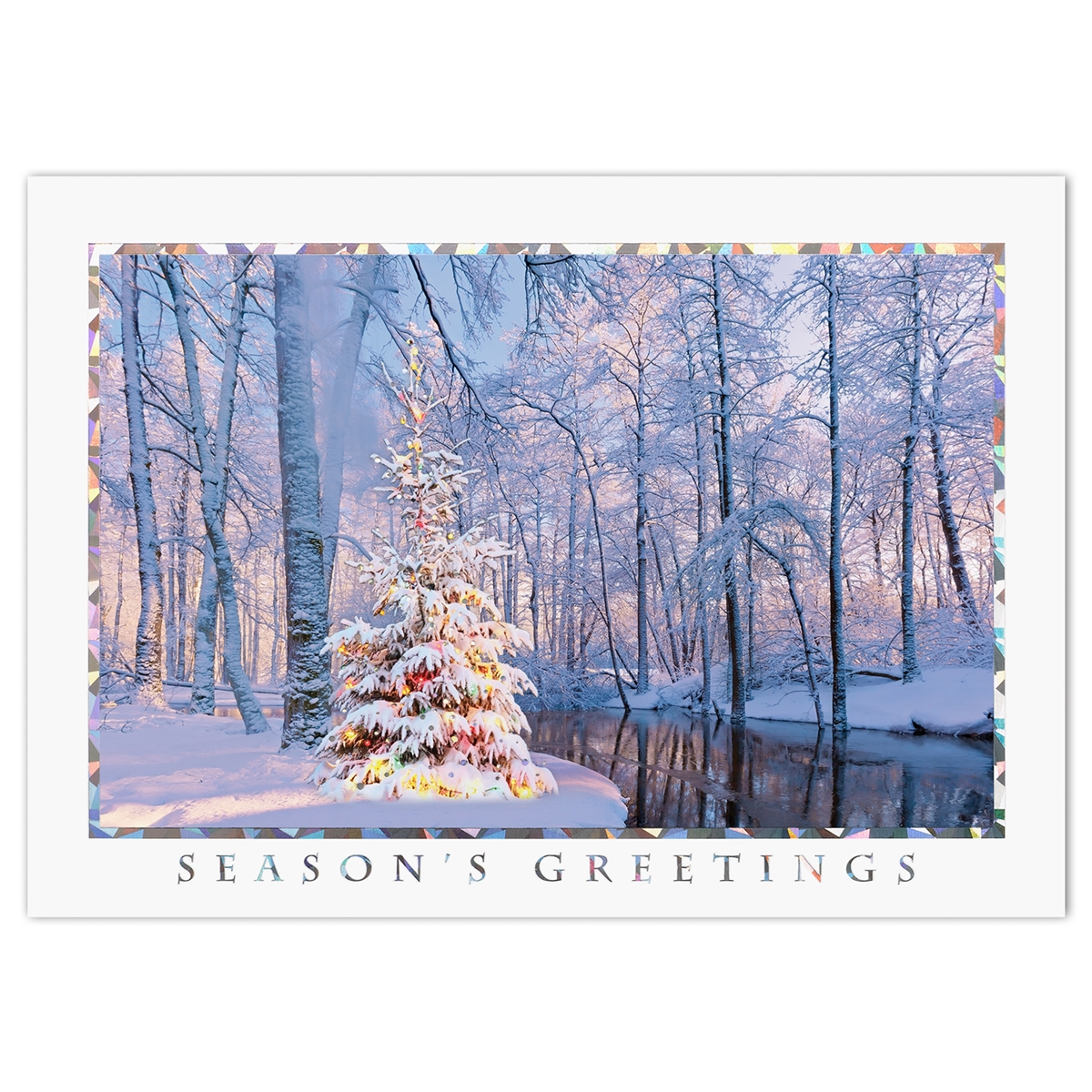 Snow Sparkle Gift Christmas Card, 307658