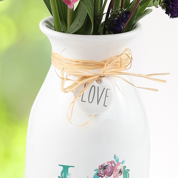 Alternate view:ALT1 of Love Milk Bottle Vase