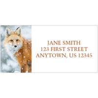 Red Fox in the Snow Address Label