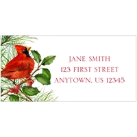 Cardinals in Branches Address Label - NWF10704AL