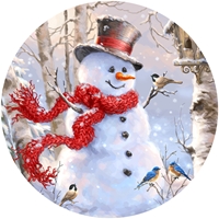 Birch Forest Snowman and Songbirds Envelope Seal - NWF10706S
