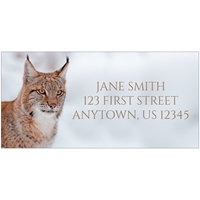 Lynx in Snow Address Label - NWF10713AL