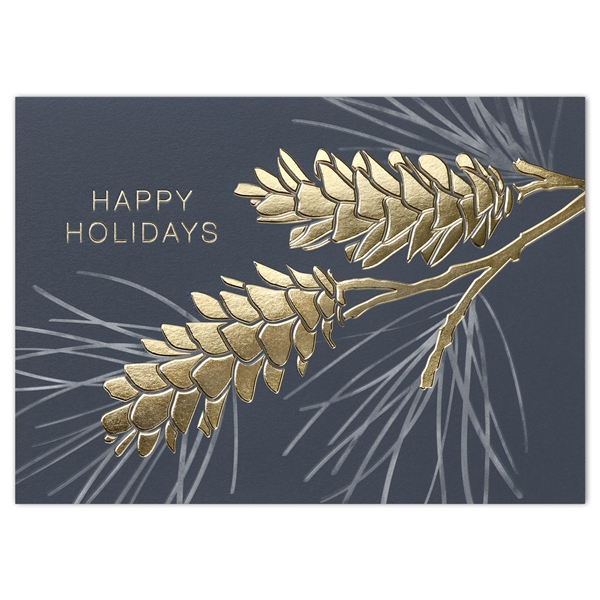 Alternate view: of Pinecone Holiday Cards