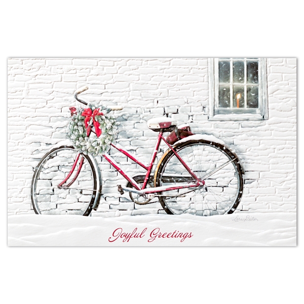 Alternate view: of Christmas Bike Holiday Cards