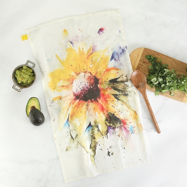 Alternate view:ALT1 of Sunflower Kitchen Towel and Spoon Set