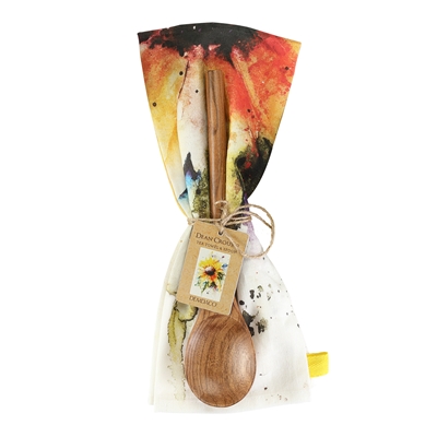 Sunflower Kitchen Towel and Spoon Set