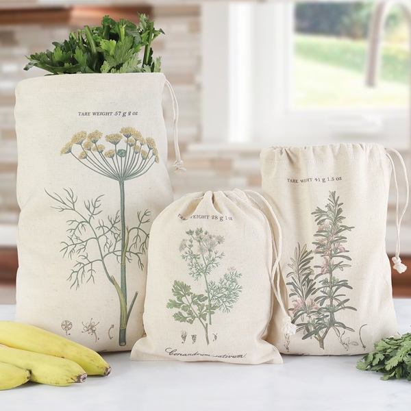 Alternate view:ALT1 of Garden Herbs Produce Bag Set