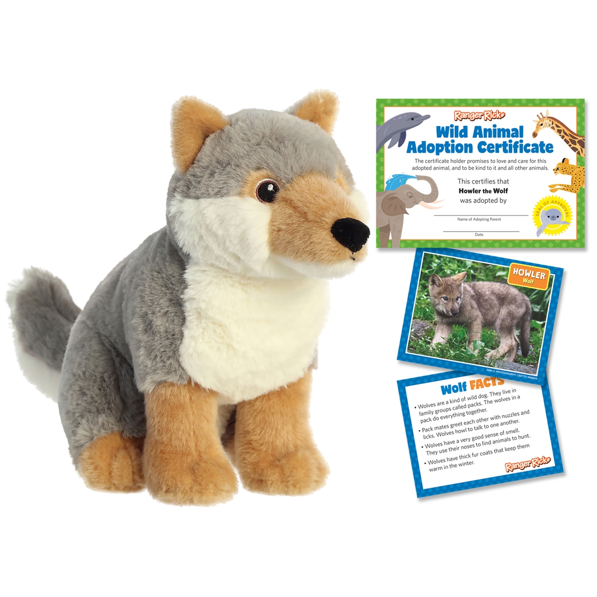 Ranger Rick Eco-Friendly Adoption Kit - Wolf