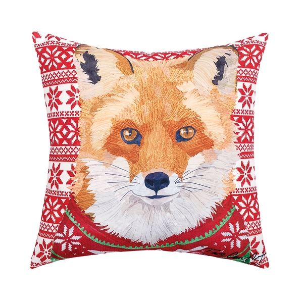 Alternate view: of Foxy Christmas Accent Pillow