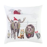 Festive Animals Cozy Pillow - 400147