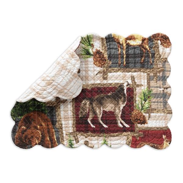 Alternate view: of Rustic Cabin Placemat Set