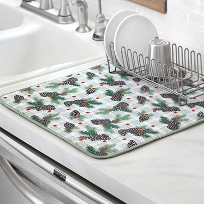 Woodland Christmas Drying Mat