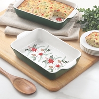 Holiday Floral Stoneware Baking Dish - 455104