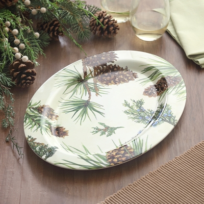 Natural Pine Oval Platter